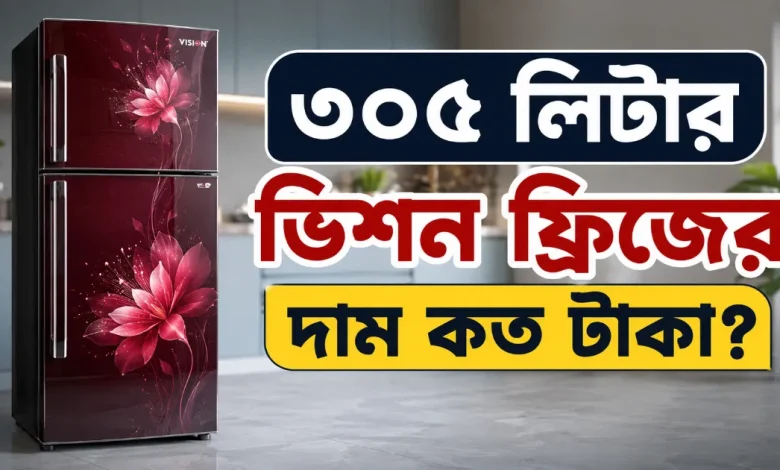 ৩০৫ লিটার ভিশন ফ্রিজের দাম.png